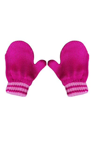 FORMO Pembe Çizgili Bebek Kışlık Eldiven