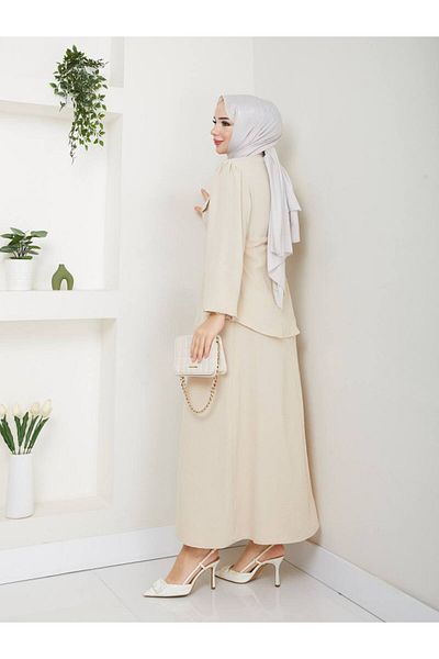 MODA EGE Ayrobin Fabric Waist Skirt Suit