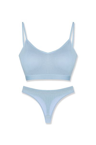 HNX Βαμβακερό λεπτό λουράκι Bustier και στρινγκ εσώρουχα Αθλητικό εσώρουχο