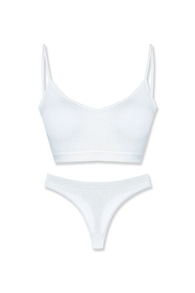 HNX Βαμβακερό λεπτό λουράκι Bustier και στρινγκ εσώρουχα Αθλητικό εσώρουχο