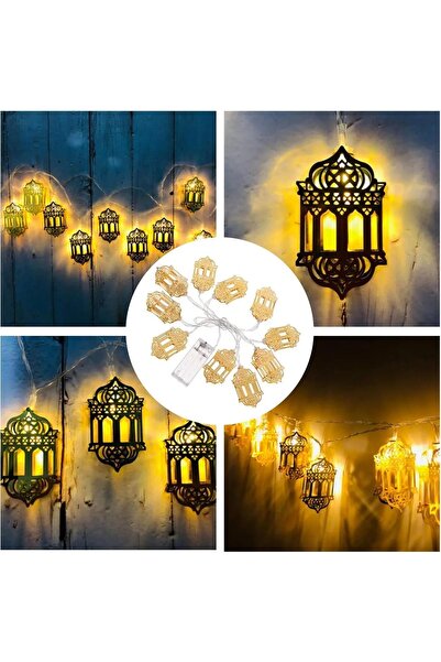 Mashotrend 2 Metre Fener Figürlü Ramazan Ledi, Pilli Ramazan Kareem Led, Deko...