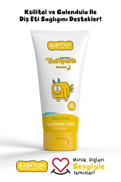 BABYTON 50 g Fluoride Free Natural Banana Toothpaste