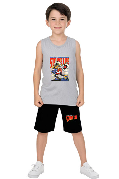 FYK COLLECTİON Strive Duck з принтом, футболка на бретельках та шорти для хло...