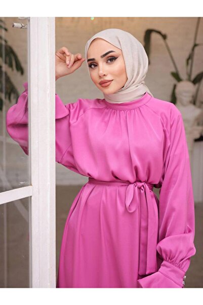 MELEK ARAZ فستان روزا الوردي