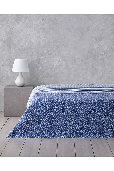 English Home Blue Sunrose Single Blanket - Multi-Purpose