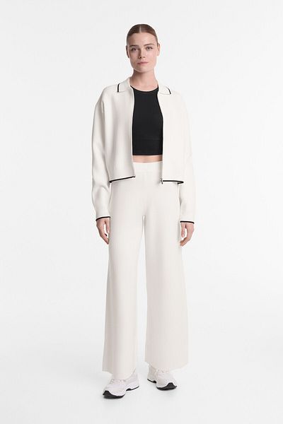 Oysho Side rib straight-leg knit trousers