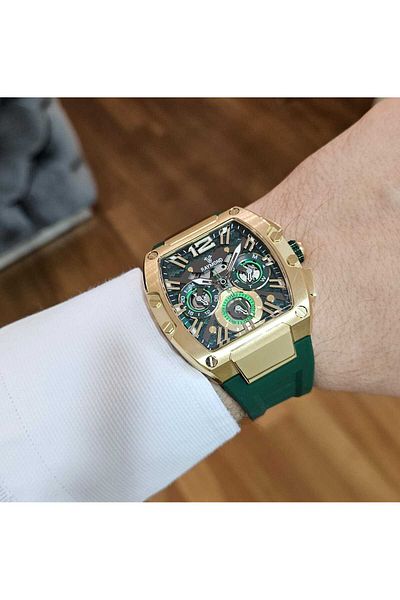 Raymond Rym-9D76 Raymond Men's Watch - Steel Cap - Silicone Line - 2-Year Guarantee
