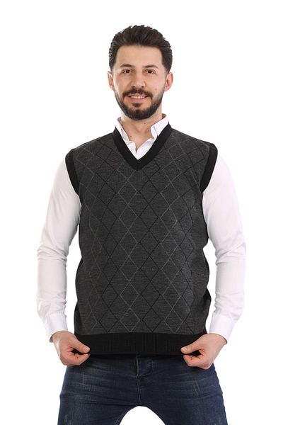 HEDEFNUR TEKSTİL Adult Dad Ornament - Men's Patterned Sweater
