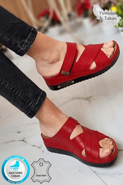 Neon Shoes شبشب نسائي يومي أنيق ومريح من Budi، نعل تشريحي لتقويم العظام من الجلد الصناعي للأمهات في الخارج