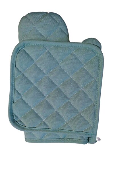 Home Oven Mitts and Pot Holders Set - (1 Mitt - 1 Pot Holder) - Fireproof and Heat Resistant