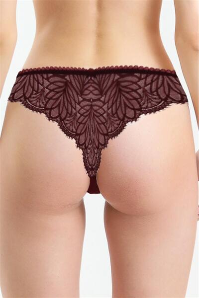 Magic Form Бордові жіночі трусики з мереживом - 385 Модель