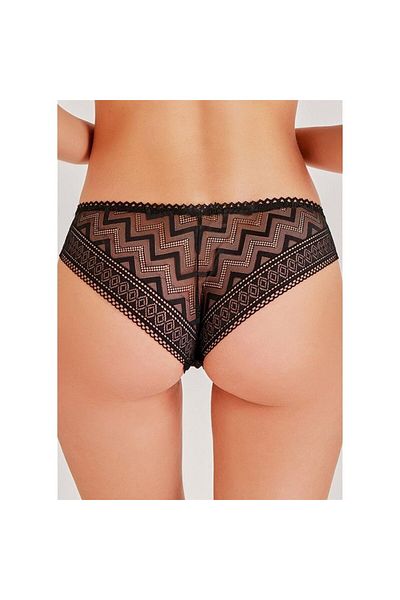 Magic Form 548 Chiloți obișnuiți din dantelă în zig-zag - negru