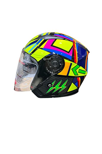 JK20 MOTOTEZ AÇIK YARIM MOTOSİKLET KASKI GÜNEŞ VİZÖRLÜ JK-526