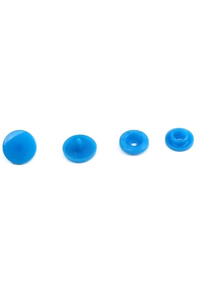 SeraSelin Blue Snap with Cap, 10 Pieces Plastic Snap, End of Button T5=12.5 mm