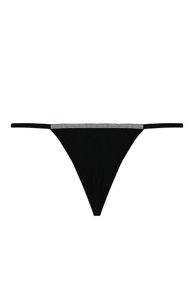 Magic Form 369 Women's Size Adjustable Jewelled String Panties-black