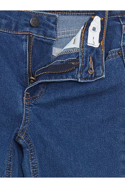 LC Waikiki Pantaloni de jeans pentru fete cu talie elastică ajustabilă de sezon nou - S5JY46Z4