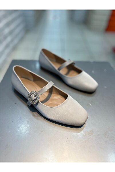 Hacıoğlu Ayakkabı Balerini eleganti pentru femei din material de mătase Serrace