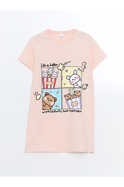 LC Waikiki Crew Neck Girls Nightdress - S5Cd65Z4
