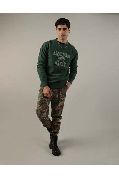 AMERICAN EAGLE Ae Super Soft Icon Graphic Crew