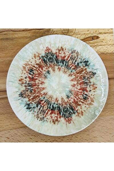 SARE Porselen Pasta Tabağı %100 Porselen Tatlı Tabağı Kahvaltılık  (2'li)