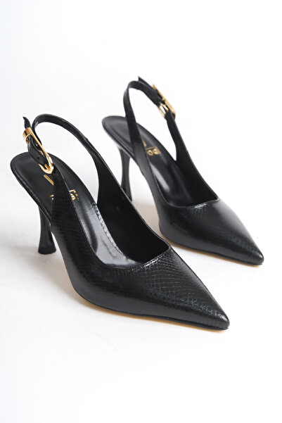 Red&Shoe Kadın Toka Detaylı Arkası Açık Abiye Stiletto Ayakkabı