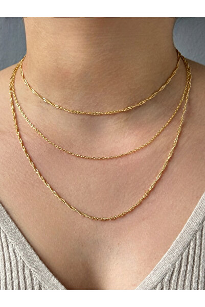 M Miel Kadın 3lü Set Zincir Kolye