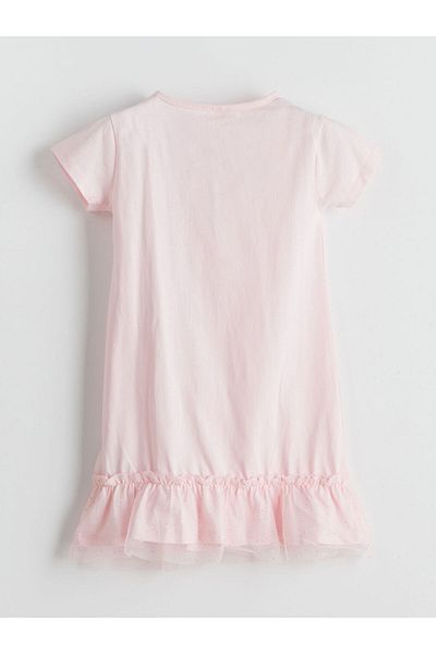 LC Waikiki Cămașă de noapte pentru fetiță LCW Kids Pink Crew Deck