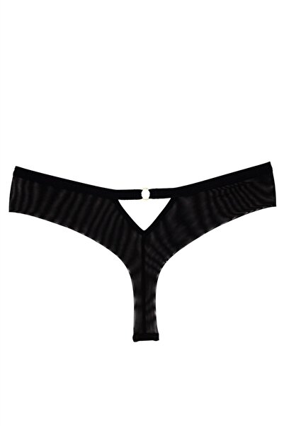 Magic Form 498 Chiloți brazilian cu tul detaliat pentru damă-negri