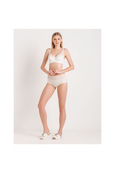 Magic Form High Waist 783 Model Tulle Wide Brim Panties - Ecru