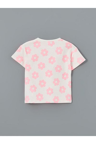 LC Waikiki LCW Kids Ecru Rundhalsausschnitt Paw Patrol bedrucktes Baby Mädchen T-Shirt