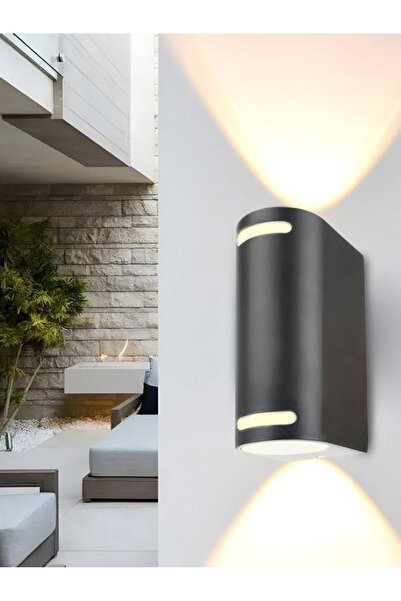 fullreyon Alüminyum Çift Yönlü Elektrikle Çalışır 14 Watt BEYAZ IŞIK İç ve Dış Mekan Bahçe Balkon Salon Apliği