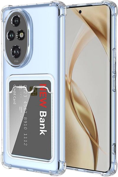 Fibaks حافظة متوافقة مع هاتف Honor 200 Pro، غطاء ممتص للصدمات مع حماية للكاميرا ومحفظة حامل بطاقات لحماية الزوايا