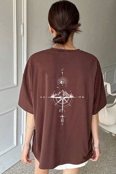 uyguntarz Μπλουζάκι Unisex με τυπωμένο σχέδιο που δείχνει τη διαδρομή