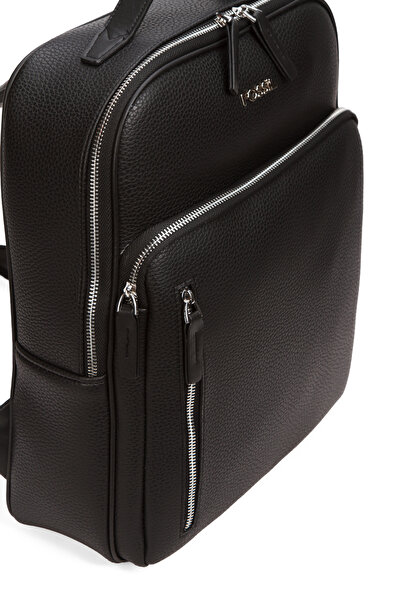 Fossil 9514 Unisex Vegan Deri Sırt Çantası Laptop Bölmeli Şık Tasarım SİYAH