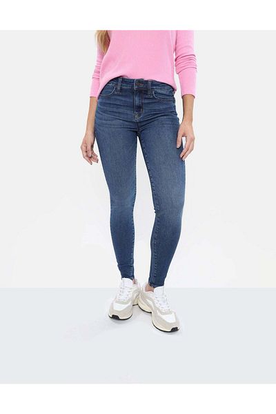 AMERICAN EAGLE بنطلون جينز ضيق بخصر مرتفع من AE Next Level