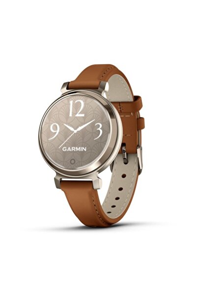 Garmin LILY 2 CREAM GOLD CASE WITH TAN LEATHER BAND