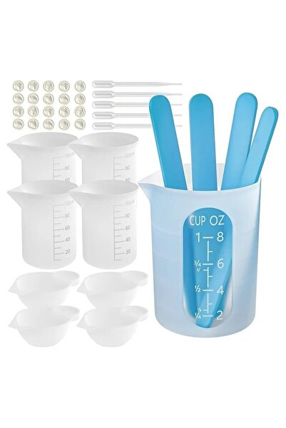 Choice مجموعة أدوات قياس من 38 قطعة من راتنج السيليكون، مجموعة أدوات يدوية عص...