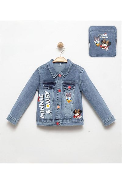 Terry Kids Jachetă de blugi cu imprimeu Minnie Daisy pentru fetiță