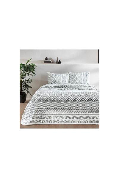 Taç Noir Gray Pique Set Double