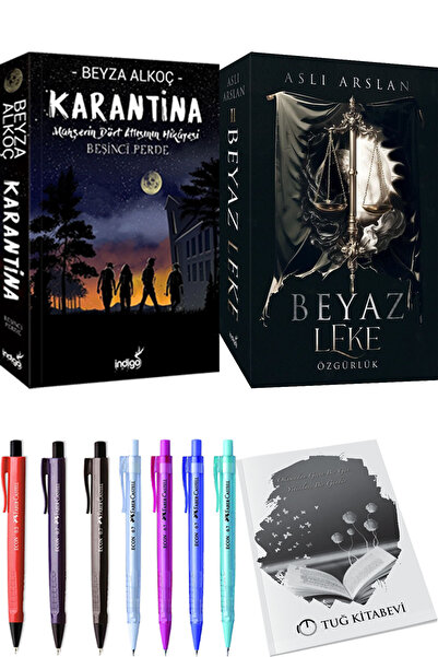 İndigo Kitap Beyaz Leke Özgürlük ve Karantina 5 Beyza Alkoç 2li Set + Hediyeli