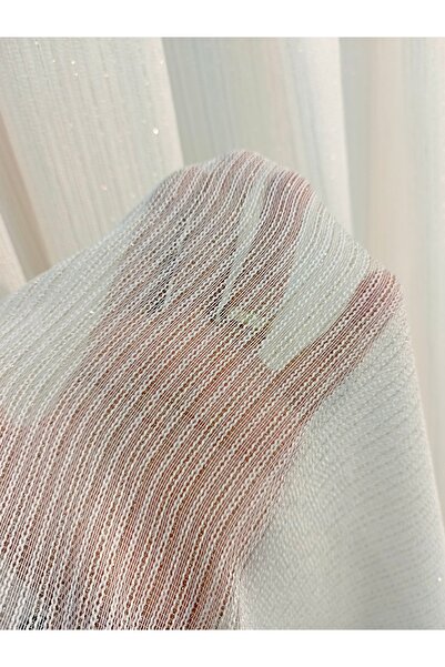 KN Tekstil BAMBU 1*2, 5 pile ÇİZGİLİ SİMLİ EKRU GOLD YENİ SEZONDA YUMUŞAK DÖKÜMLÜ AÇMA YAPMAZ(standart 3 metre)