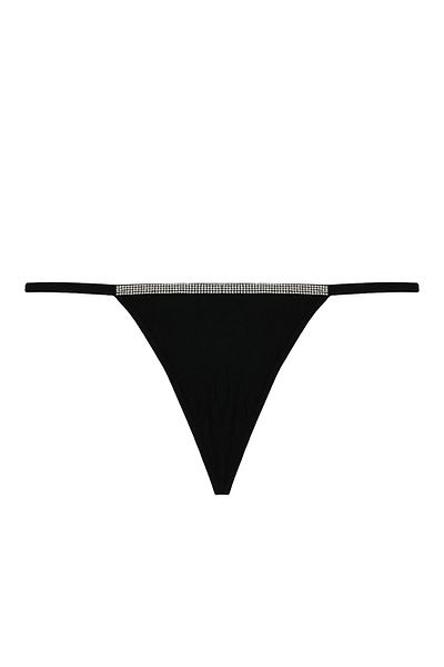 Magic Form 369 Women's Size Adjustable Jewelled String Panties-black