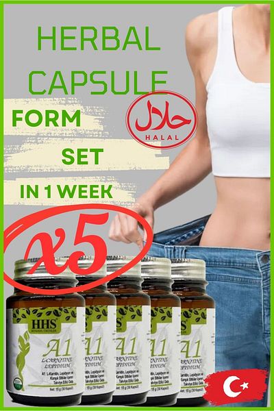 HHS DOĞAL BİTKİSEL ÜRÜNLER كبسولات A1 L-carnitine Lepidium كبسولة على شكل منتج التخلص من السموم (5 × 30 قطعة)