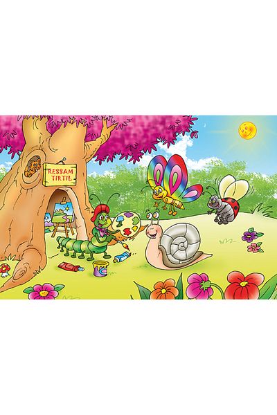 Art Puzzle Art Kids Painter Caterpillar - 25 Piece Wooden Puzzle