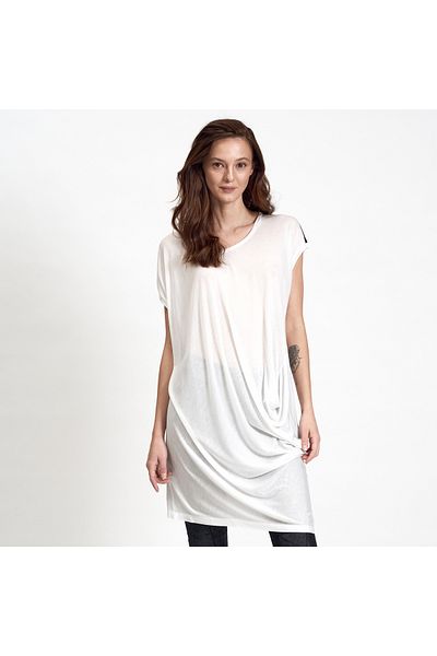 Dkny Jeans Women's White Short Sleeve Tunic