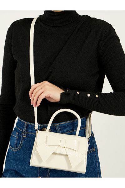 Styli Ribbon Accent Handbag with Top Handle