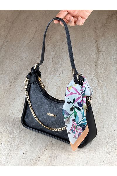 Armine Monogram Printed Mini Shoulder Bag + Scarf Gift