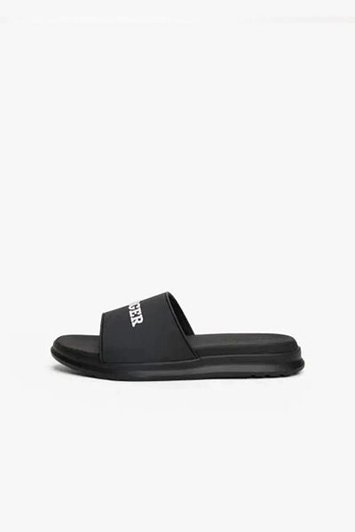Tommy Hilfiger Men's Textured Logo Black Pool Slippers
