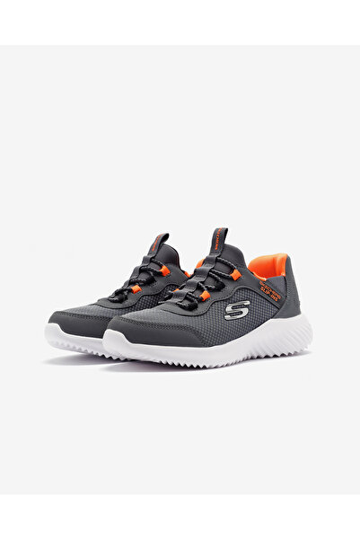 SKECHERS Bounder - حذاء رياضي Brisk-Burst كبير للأولاد باللون الرمادي 403822L Ccor