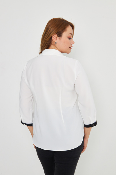 UNIQUE LADY Stylish Blouse with Pocket Flap